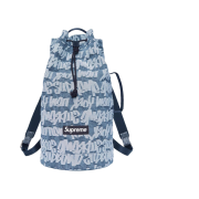 Supreme Fat Tip Jacquard Denim Backpack Blue - 22SS