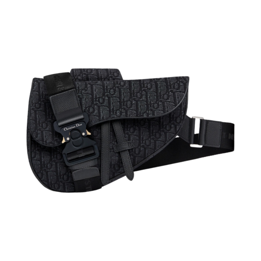 1ADPO093YKY-H00N Dior Saddle Bag Black Dior Oblique Jacquard