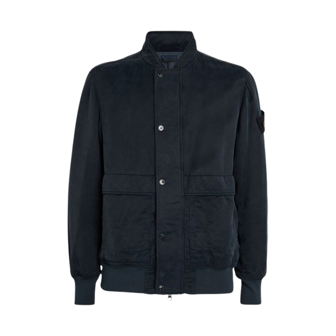 8015435F2-V0020 Stone Island 435F2 Stone Island Ghost Piece Cupro Raso with Primaloft-TC Bomber Jacket Blue - 24SS