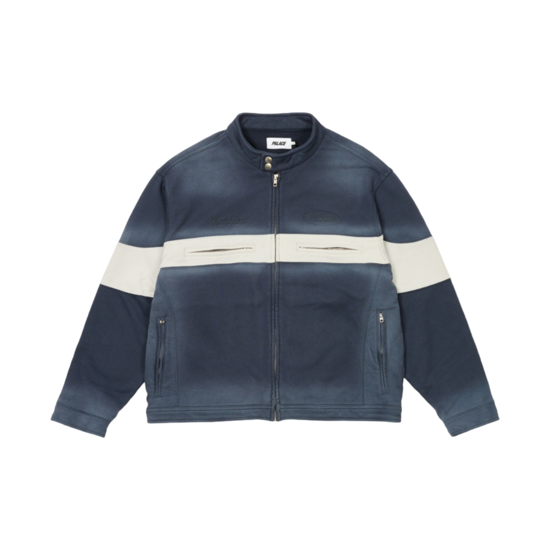 - Palace Washed Moto Jacket Navy - 24SS