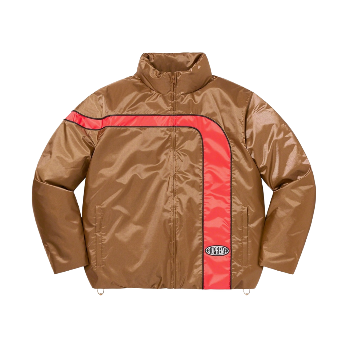 슈프림 스트라이프 퍼퍼 자켓 머스타드 - 23SS