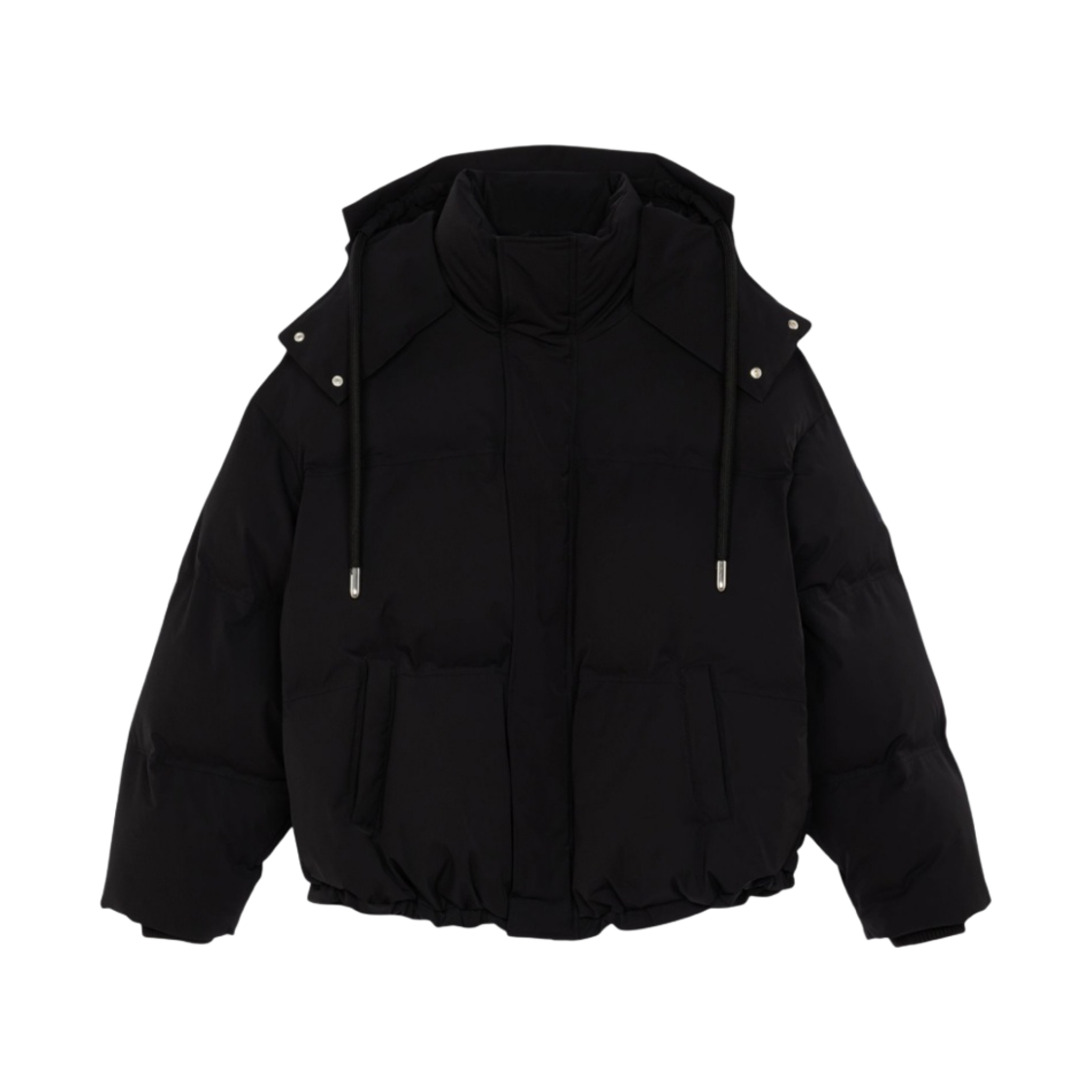 아미 하트 로고 패치 숏 다운 자켓 블랙(AMI de Coeur Patch Short Down Jacket Black) - 1