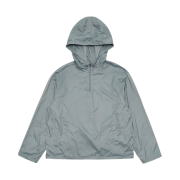 Amomento Glossy Nylon Half Zip Up Jumper Blue Grey - 24FW