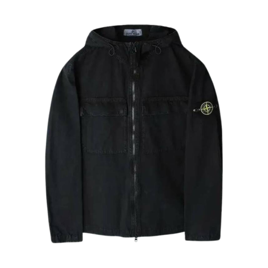 8015106WN-V0129 Stone Island 106WN Old Treatment Overshirt Black - 24SS