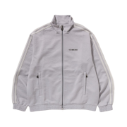 BAPE Line Camo Jacquard Bathing Ape Logo Relaxed Fit Track Jacket Silver