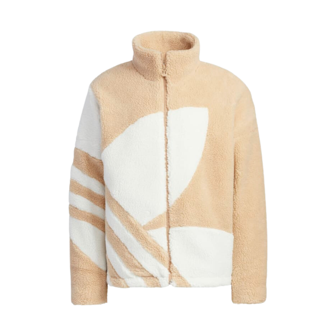 HR3487 Adidas Originals Sherpa Track Jacket Black Off White - KR Sizing
