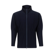 Homme Plisse Issey Miyake Basics High-Neck Zip Up Jacket Navy