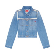 (W) Diesel De-Slimmy-Sp1 Panelled Slim-Fit Trucker Jacket Light Blue