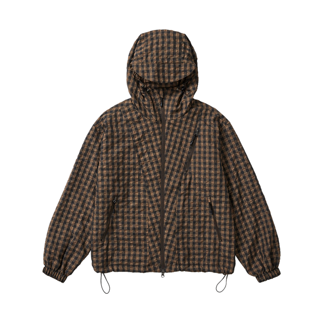 KAT9281 Karactor Smash Checked Windbreaker Brown