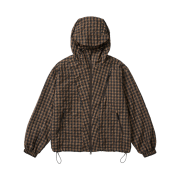 Karactor Smash Checked Windbreaker Brown