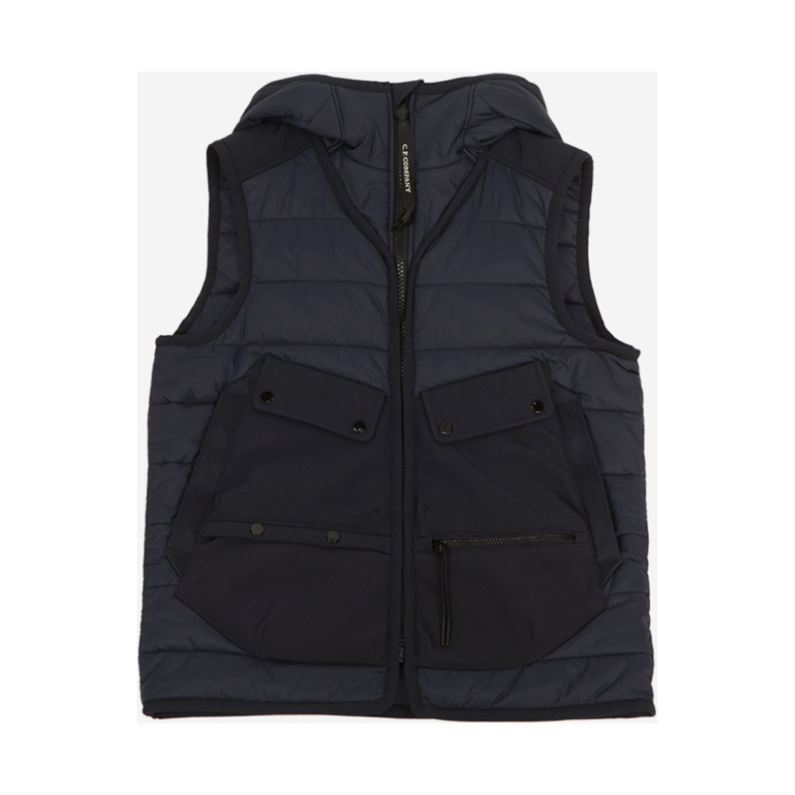 15CKOW004B006097M888 (Kids) C.P. Company U16 Shell-R Mixed Goggle Vest Total Eclipse Blue - 23FW