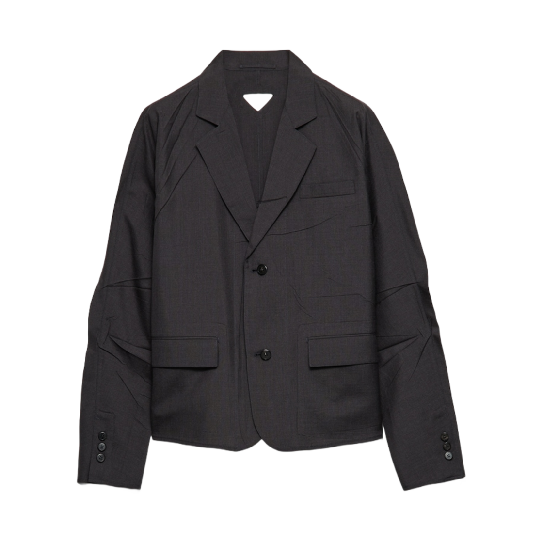 프라다 싱글 브레스티드 울 앤 실크 자켓 앤트러사이트 그레이(Prada Single-Breasted Wool and Silk Jacket Anthracite Gray) - 1