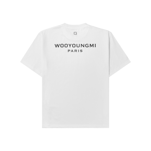 W251TS07701W Wooyoungmi Cotton Back Logo T-Shirt White - 25SS