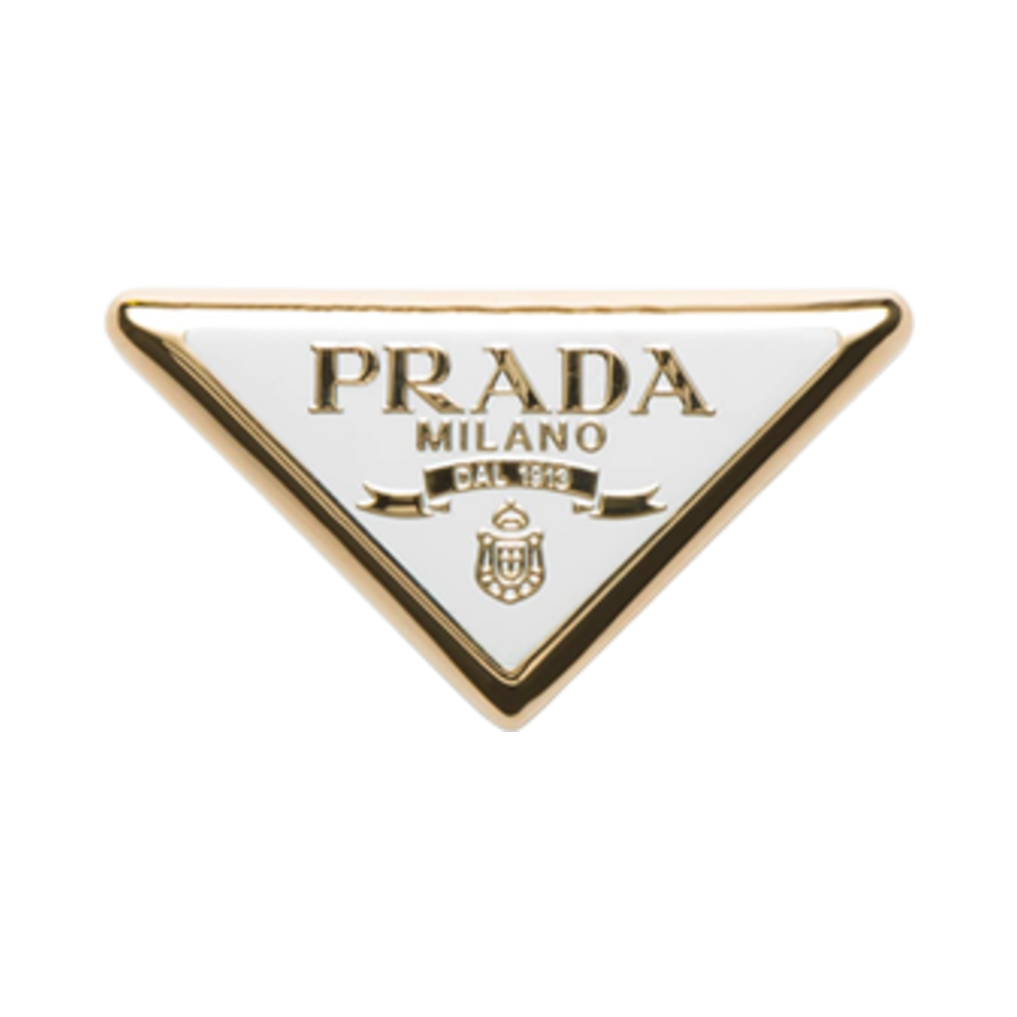 1FF030-2BA6-F0009 Prada Metal Scarf Clip White