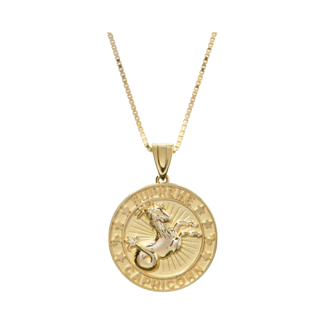슈프림 x 제이콥 앤 코 14K 골드 조디악 펜던트 골드 카프리콘 - 24FW(Supreme x Jacob & Co. 14K Gold Zodiac Pendant Gold Capricorn - 24FW)