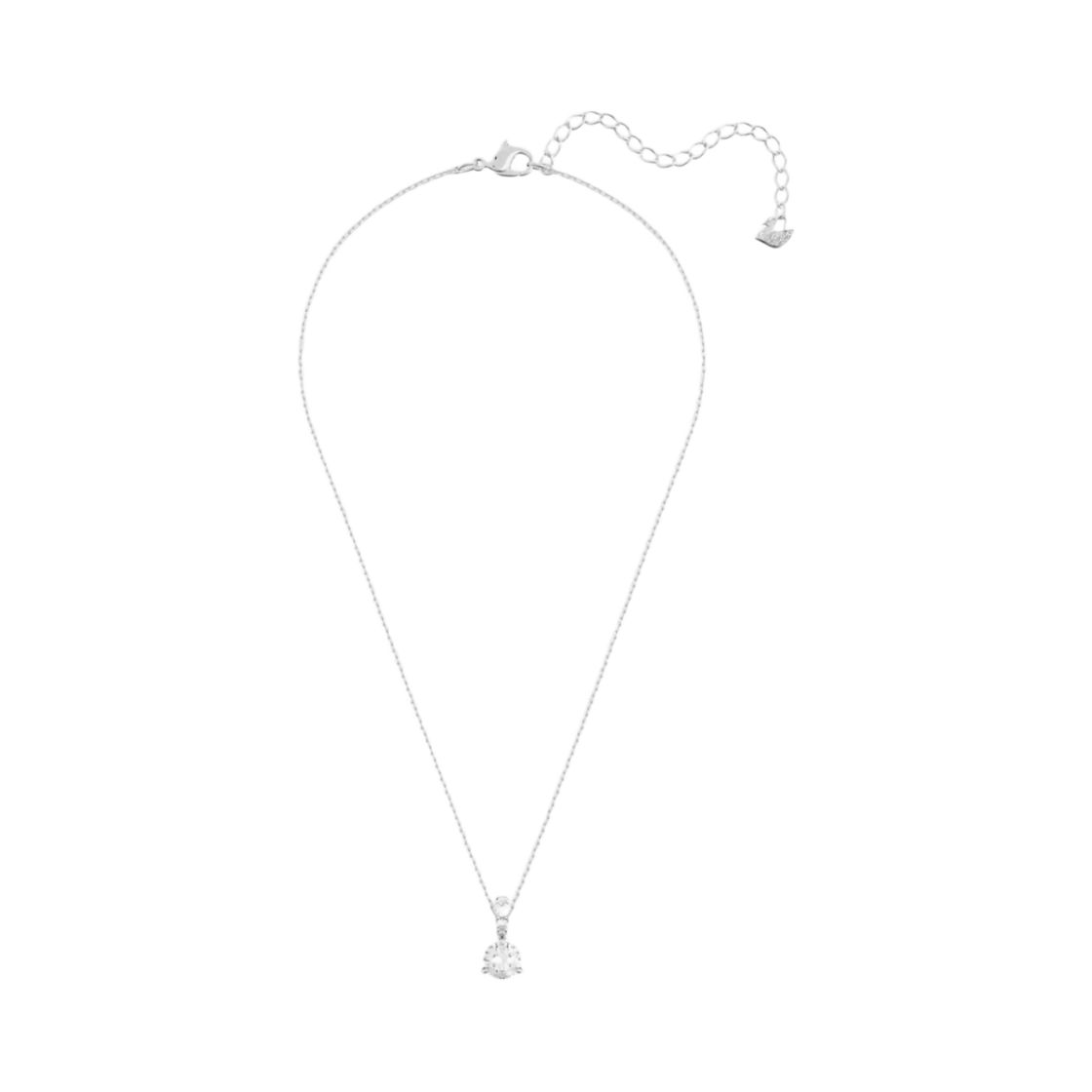 (W) 스와로브스키 솔리테어 팬던트 화이트 로듐 플래팅((W) Swarovski Solitaire Pendant White Rhodium Plated)