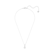 (W) Swarovski Solitaire Pendant White Rhodium Plated