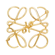 Loewe Anagram Brooch Metal Gold