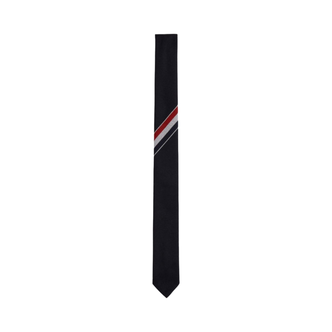 톰브라운 엔지니어드 스트라이프 울 넥타이 네이비(Thom Browne Engineered Stripe Necktie in Wool Navy)