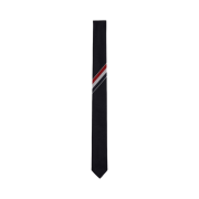 Thom Browne Engineered Stripe Necktie in Wool Navy