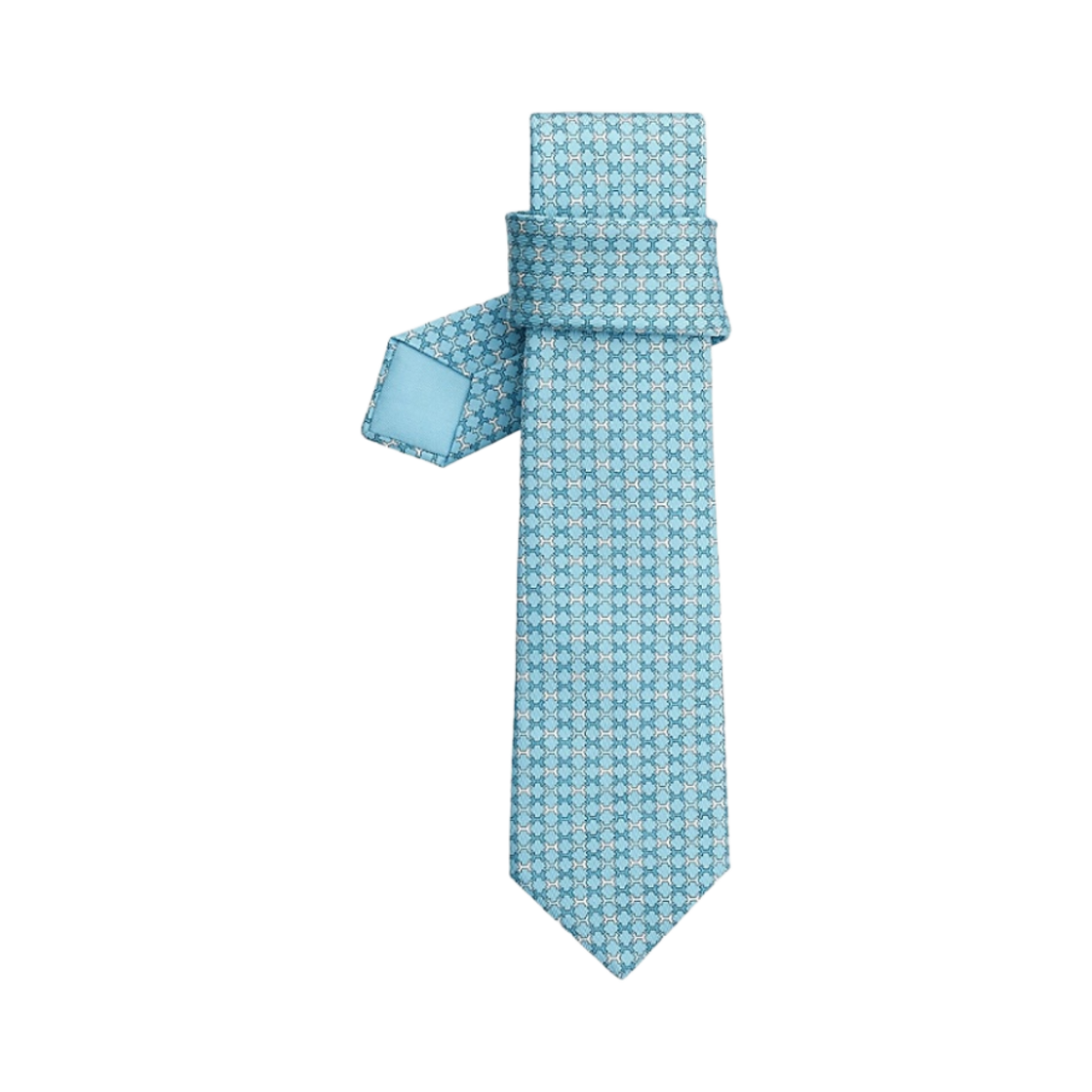 에르메스 타이 7 H 스트리트 타이 씨엘 블루 블랑(Hermes Tie 7 H Street Tie Ciel Bleu Blanc) - 1