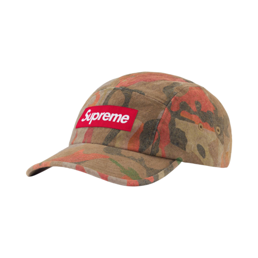 Supreme Washed Canvas Camp Cap Tan Camo - 24SS