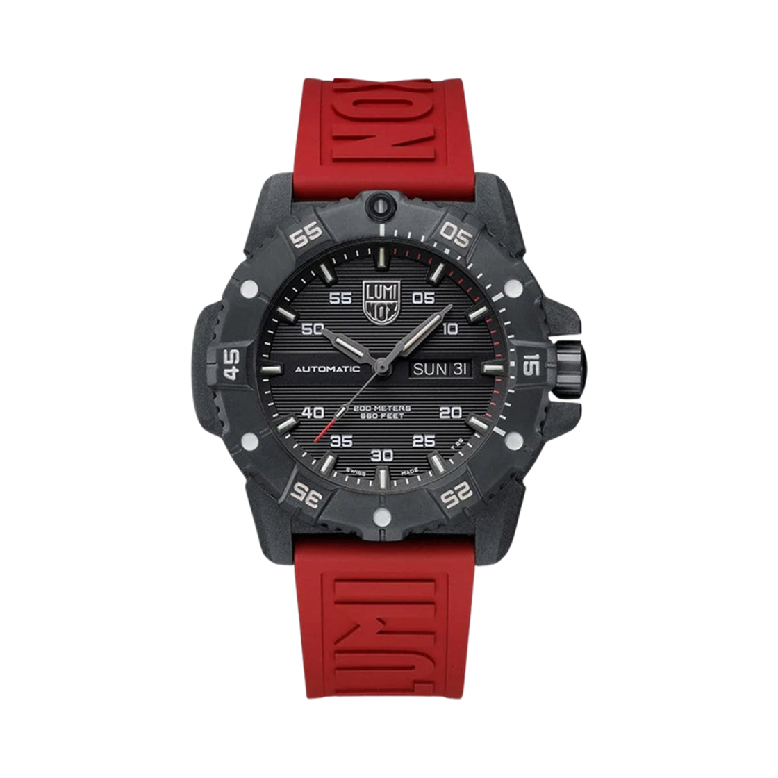 XS-3875 Luminox Master Carbon Seal Automatic Dive 45mm Genuine Rubber Black