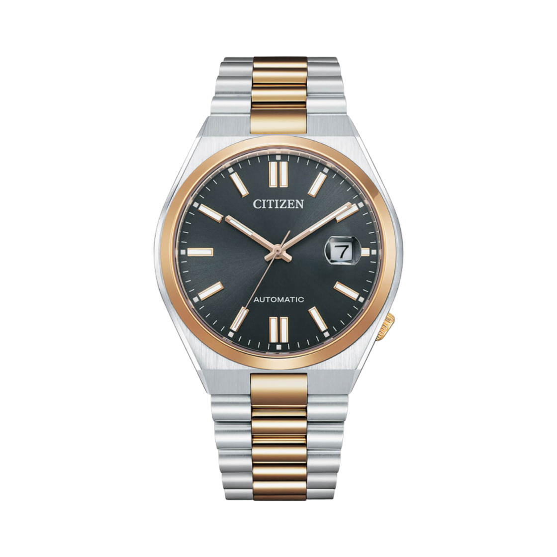 시티즌 메카니컬 오토매틱 40mm 스테인리스 스틸 블랙 로즈 골드 실버(Citizen Mechanical Automatic 40mm Stainless Steel Black Rose Gold Silver)