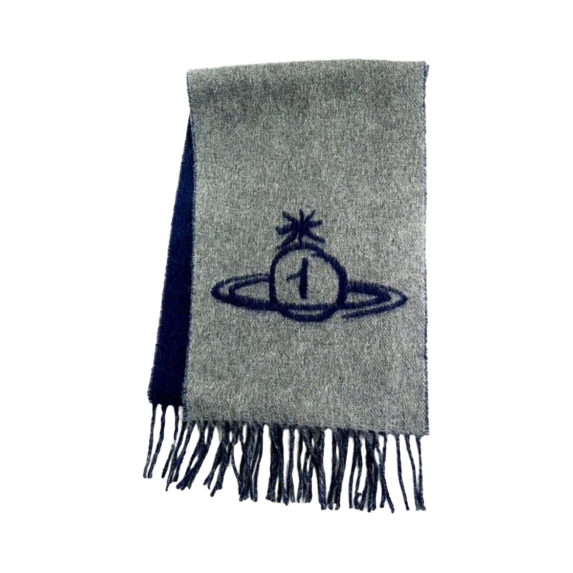 비비안 웨스트우드 오브 자카드 머플러 그레이(Vivienne Westwood Orb Jacquard Muffler Grey) - 1