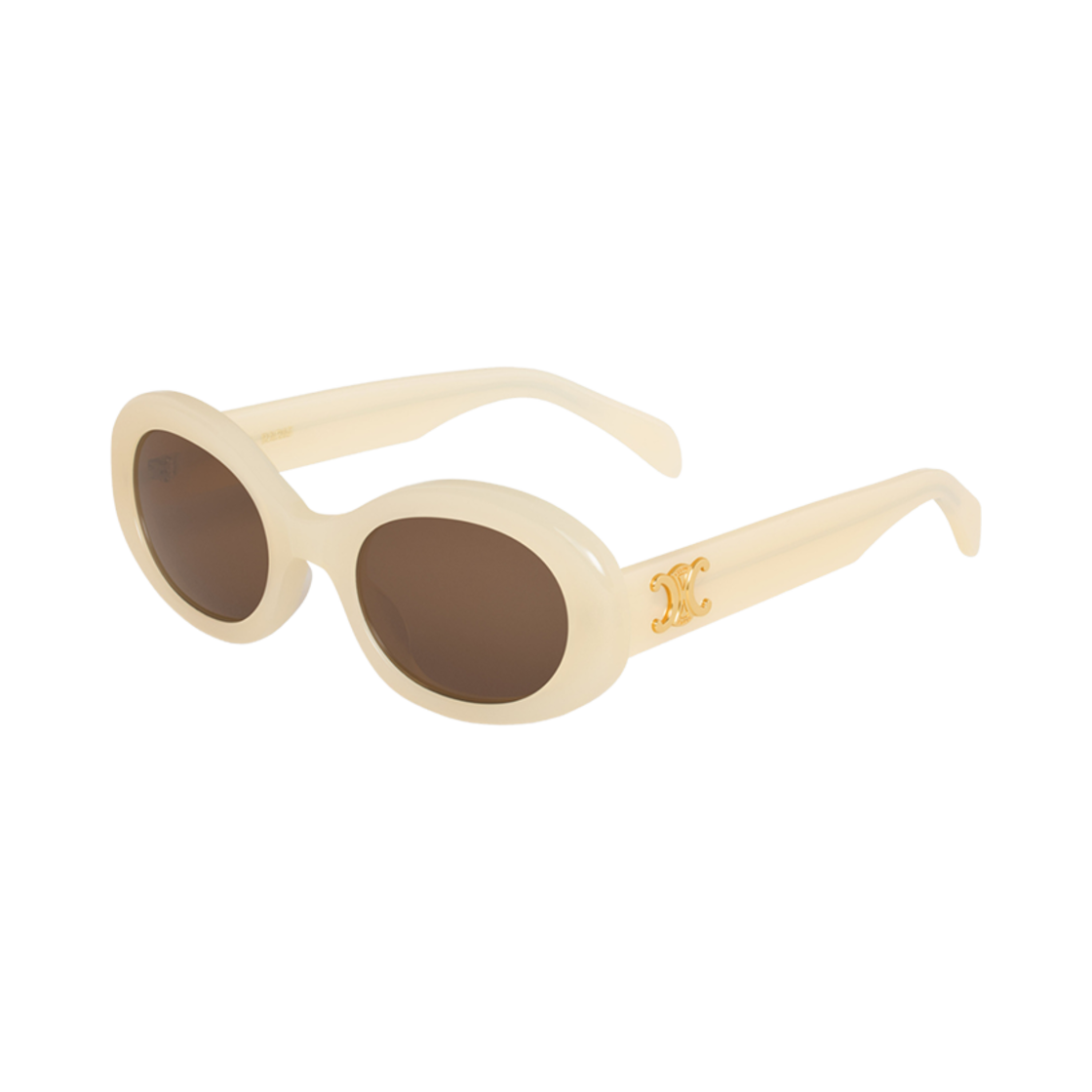 (W) 셀린느 트리옹프 01 선글라스 아세테이트 밀키 라이트 오렌지((W) Celine Triomphe 01 Sunglasses in Acetate Milky Light Orange) - 2
