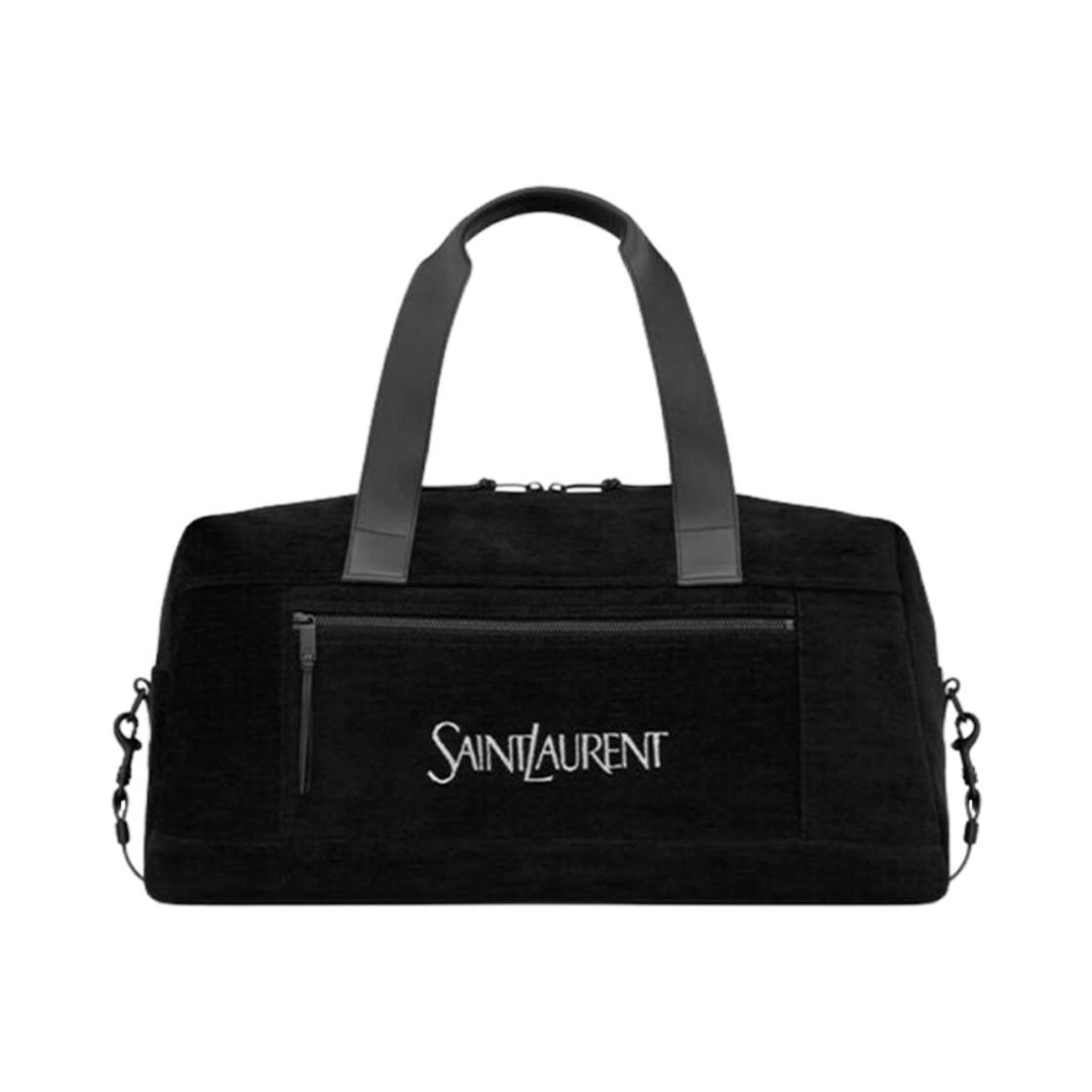 594400-FACGA-1070 Saint Laurent Jacquard Saint Laurent Duffle Bag Black White