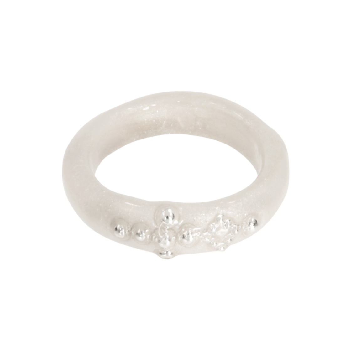 엔프프 홀리 닷츠 링 화이트