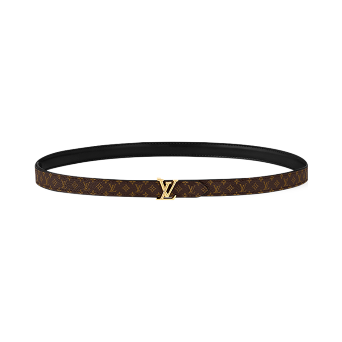 (W) 루이비통 LV 미니 15mm 리버시블 벨트 모노그램 블랙((W) Louis Vuitton LV Mini 15mm Reversible Belt Monogram Black) - 2