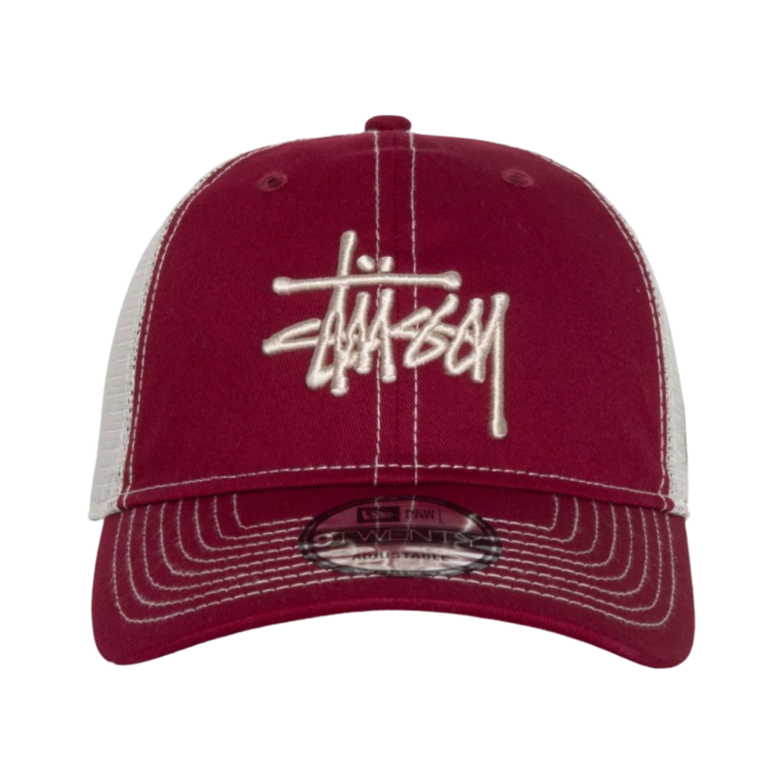 스투시 뉴에라 9Twenty 베이직 트러커 카디널(Stussy New Era 9Twenty Basic Trucker Cardinal)