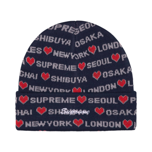 【新品】Supreme  24FW Hearts Beanie Black Supreme】Hearts Beanie Black - 24FW (Supreme/ニットキャップ