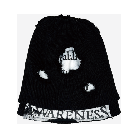 24EX-AC002BK [KREAM 단독] Resurrection13 Layered damage beanie Black