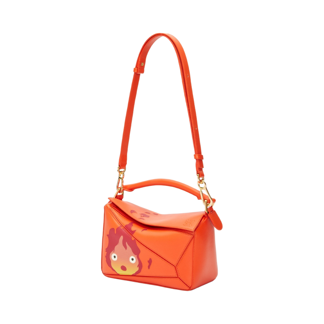 로에베 x 하울의 움직이는 성 캘시퍼 스몰 퍼즐백 사틴 카프스킨 오렌지(Loewe x Howl's Moving Castle Calcifer Small Puzzle Bag in Satin Calfskin Orange) - 5