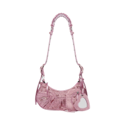 Balenciaga Le Cagole XS Shoulder Bag with Rhinestones Pink