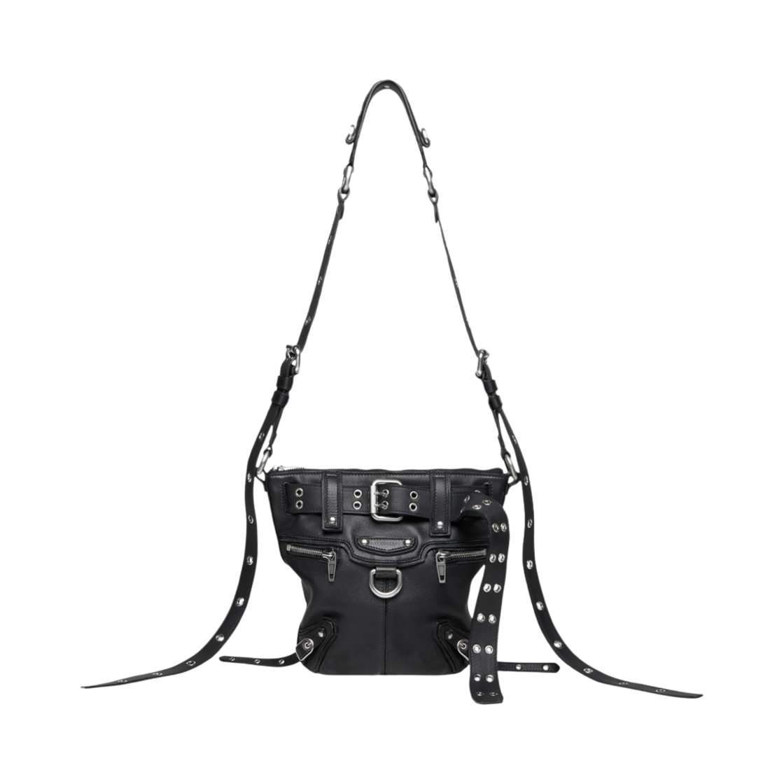 발렌시아가 워시드 카프스킨 이모 XS 버킷백 블랙 | Balenciaga