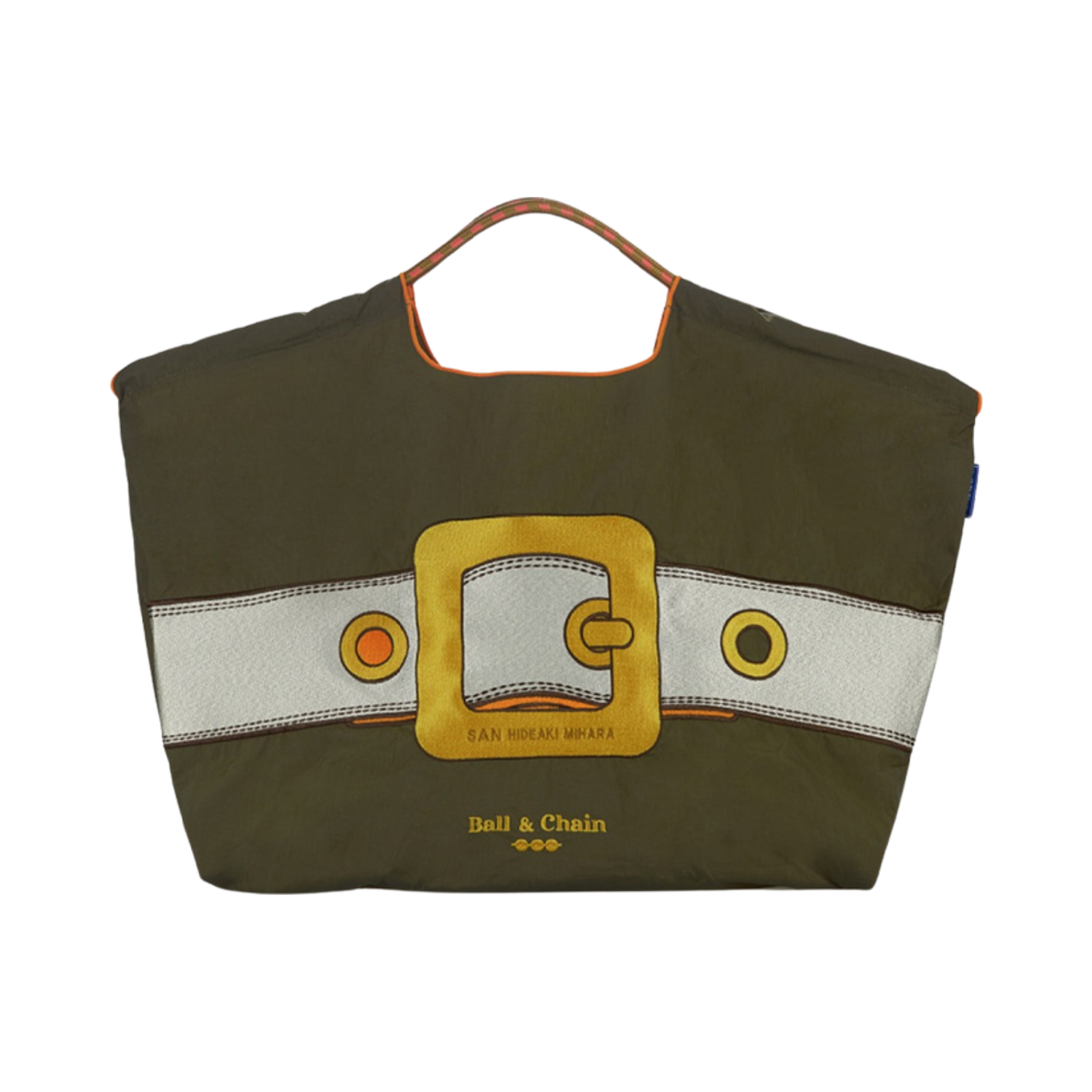 볼 앤 체인 산 히데아키 버클 에코백 L 카키(Ball & Chain San Hideaki Buckle Eco Bag L Khaki)