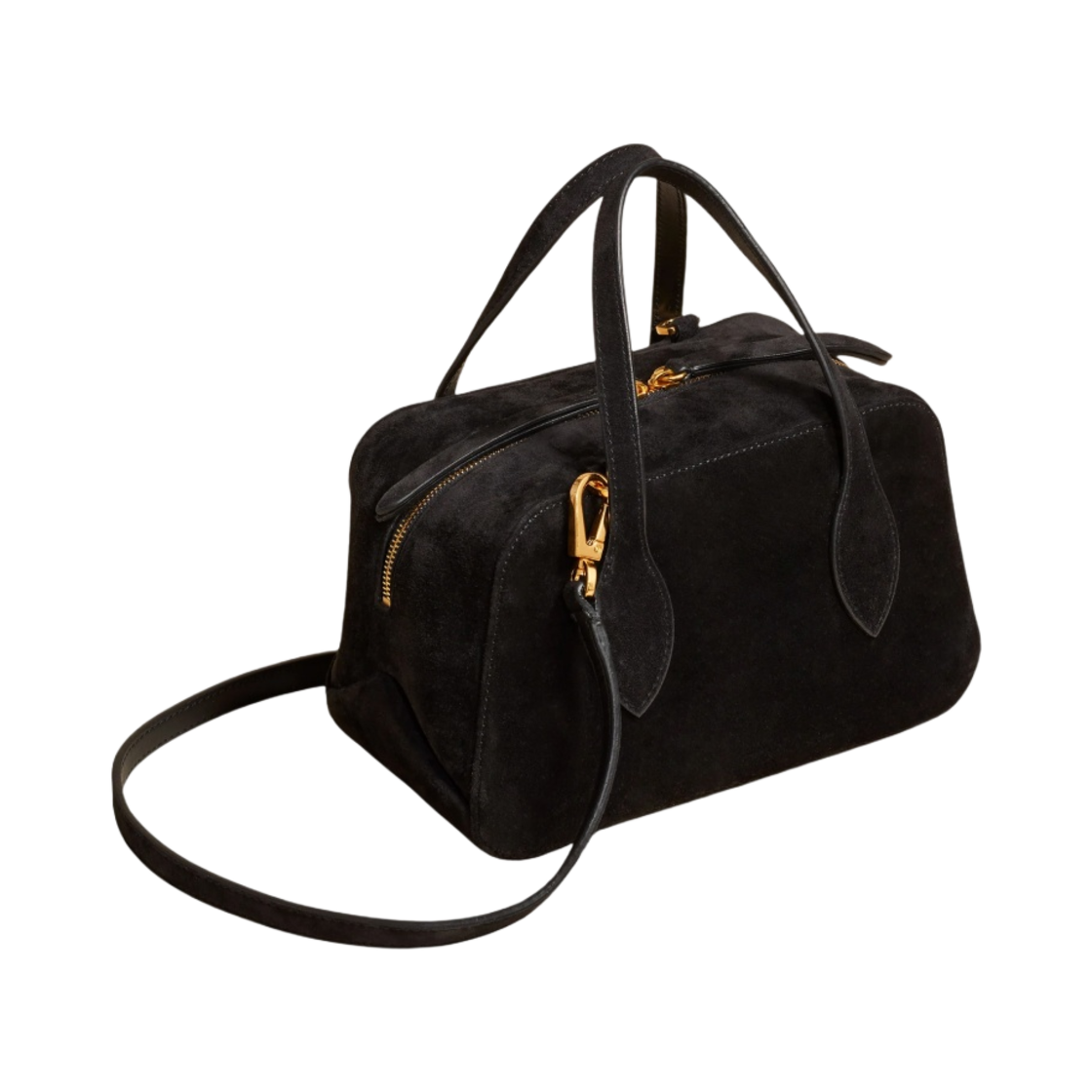 케이트 더 스몰 메이브 크로스바디백 카프스킨 스웨이드 블랙(Khaite The Small Maeve Crossbody Bag in Calfskin Suede Black) - 3