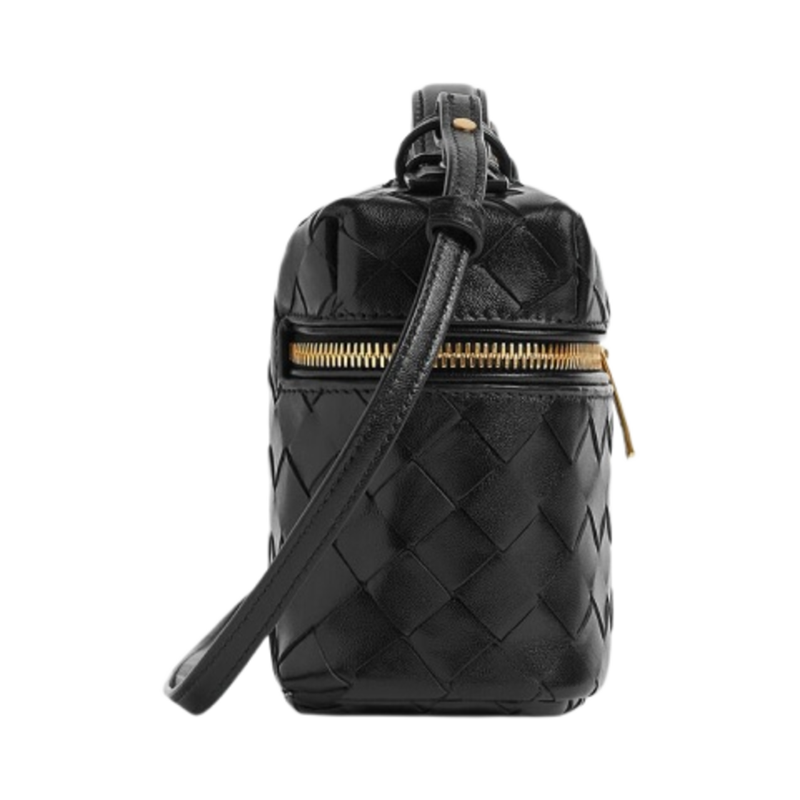 보테가 베네타 스트랩 베니티 케이스 블랙(Bottega Veneta Vanity Case on Strap Black) - 3