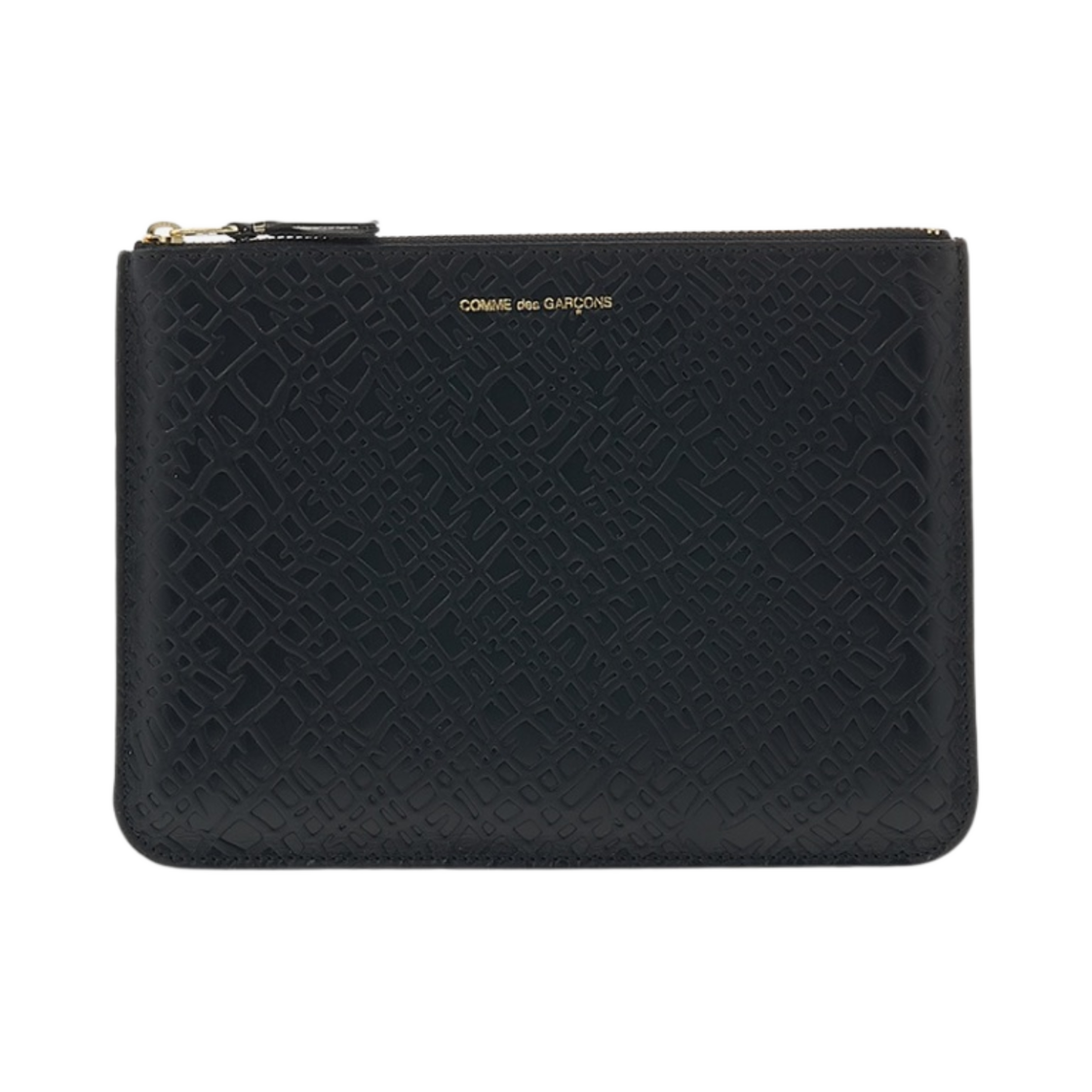 SA5100ER Comme des Garcons SA5100ER Embossed Roots Zip Pouch Black
