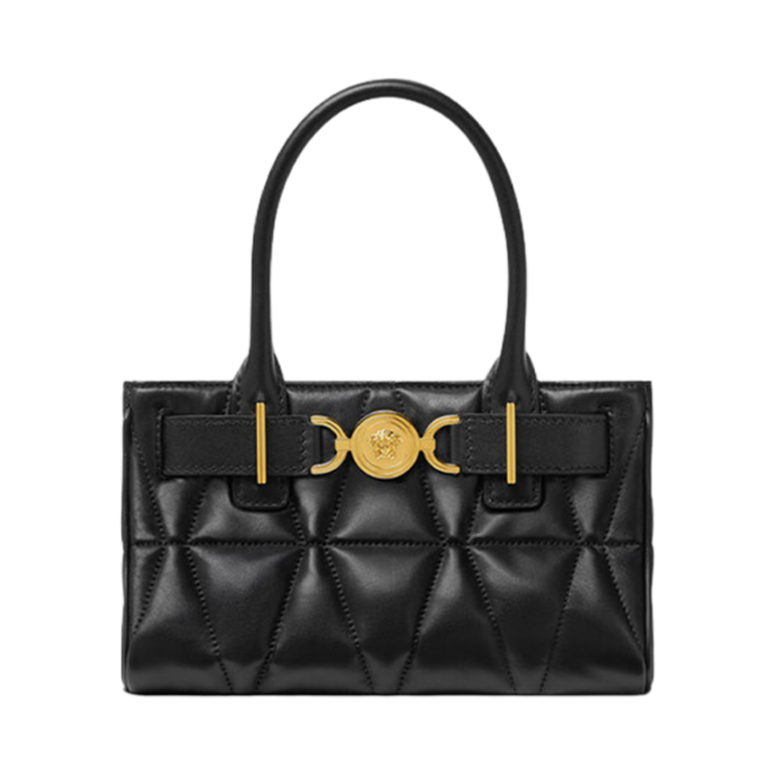 베르사체 메두사 95 퀼티드 토트백 블랙 골드(Versace Medusa 95 Quilted Tote Bag Black Gold) - 1