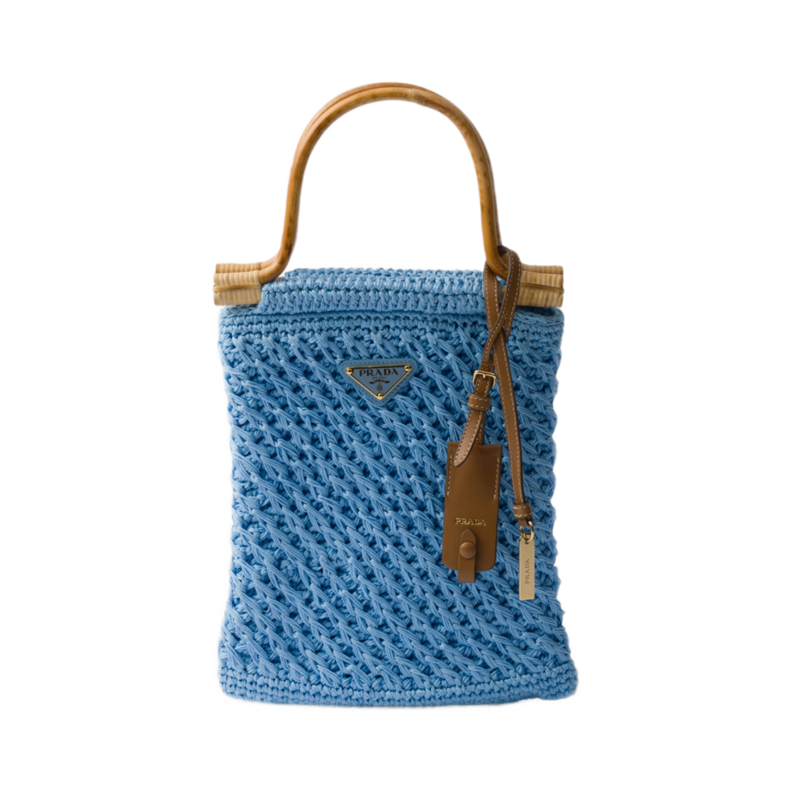 프라다 코튼 크로쉐 미니 핸드백 라이트 블루(Prada Cotton Crochet Mini-Handbag Light Blue) - 1