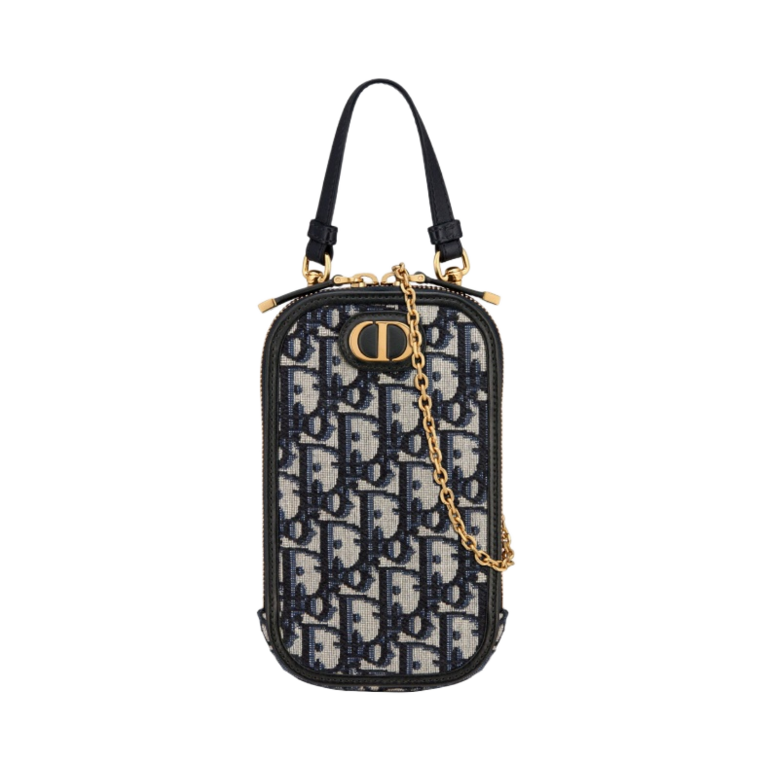 디올 30 몽테인 휴대폰 홀더 블루 디올 오블리크 자카드(Dior 30 Montaigne Phone Holder Blue Dior Oblique Jacquard)