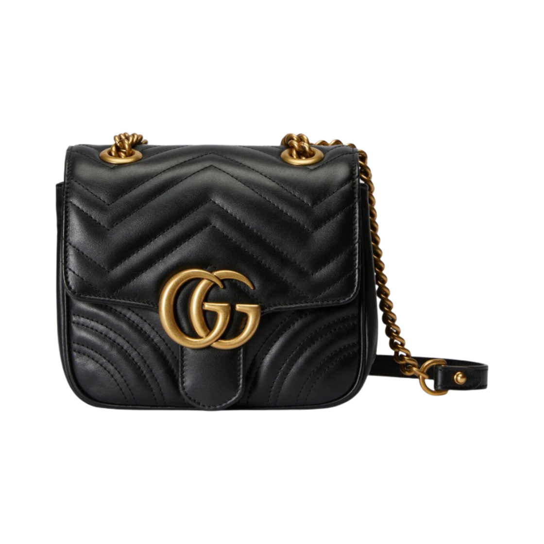 구찌 GG 마몽 미니 숄더백 블랙(Gucci GG Marmont Mini Shoulder Bag Black) - 1