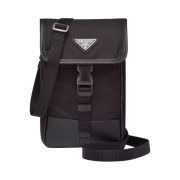 Prada Re-Nylon Saffiano Leather Smartphone Case Black