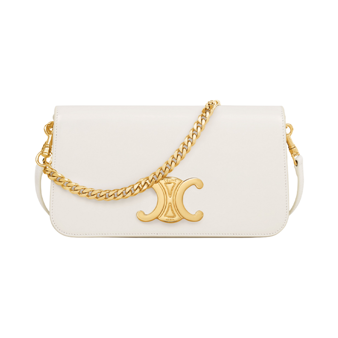 10L973GCH-01RC Celine Multipochette in Shiny Calfskin Rice