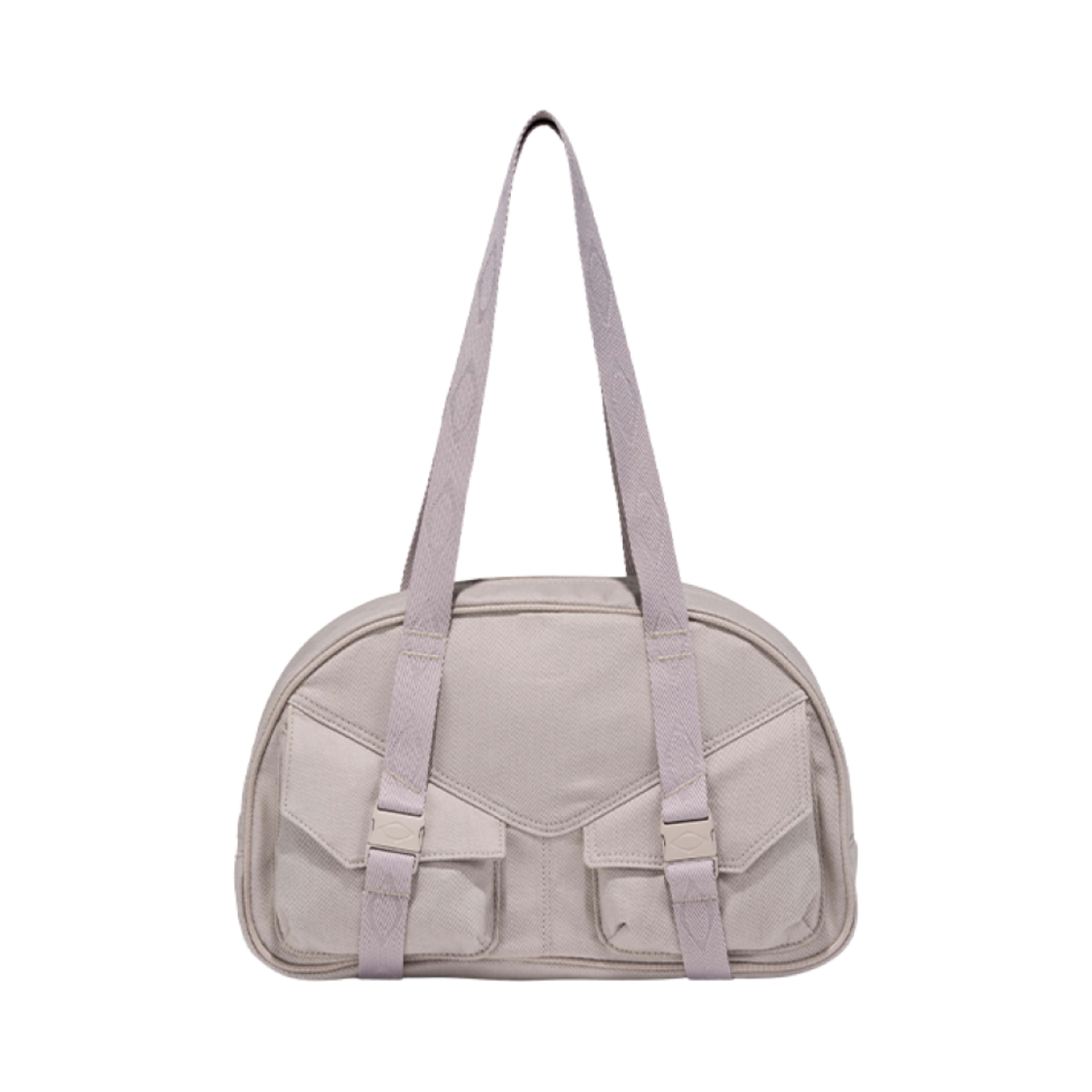 미스치프 롬버스 볼링백 라이트 핑크 그레이(Mischief Rhombus Bowling Bag Light Pink Grey)